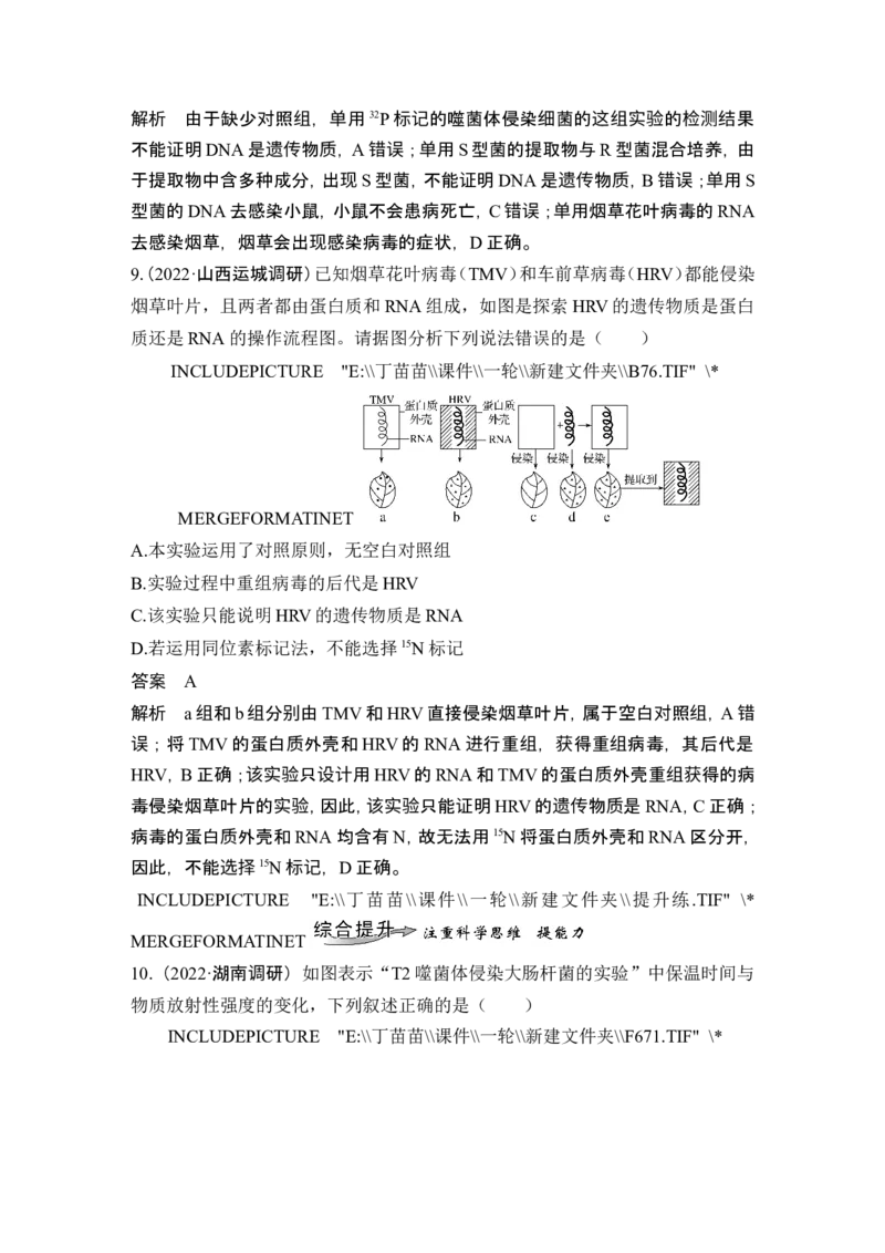 第16讲DNA是主要的遗传物质_2024年新高考资料_1.2024一轮复习_2024年高考生物一轮复习讲义（新人教版）_另附1套Word版题库_必修2_第六单元遗传的分子基础