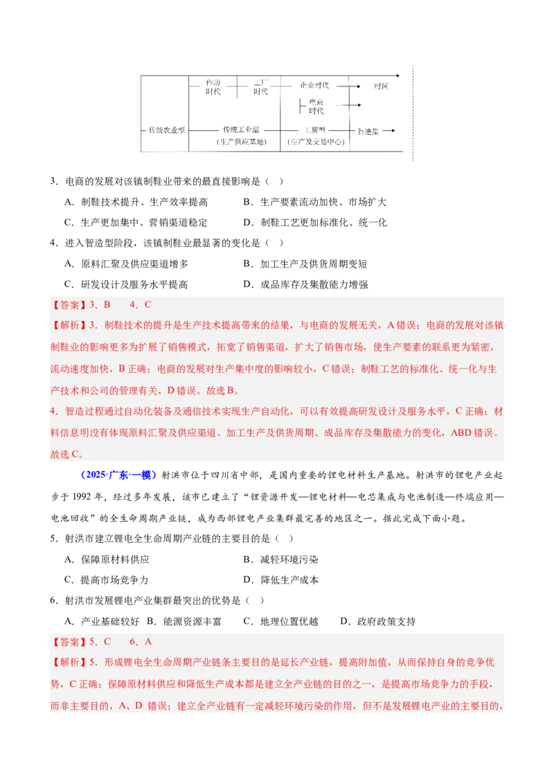 重难点10工业和服务业的可持续发展（解析版）_2025年新高考资料_二轮复习_2025年高三地理高考二轮复习专项提升（新高考通用）3405802_重点&middot;难点&middot;热点专练（分地区）_广东专用