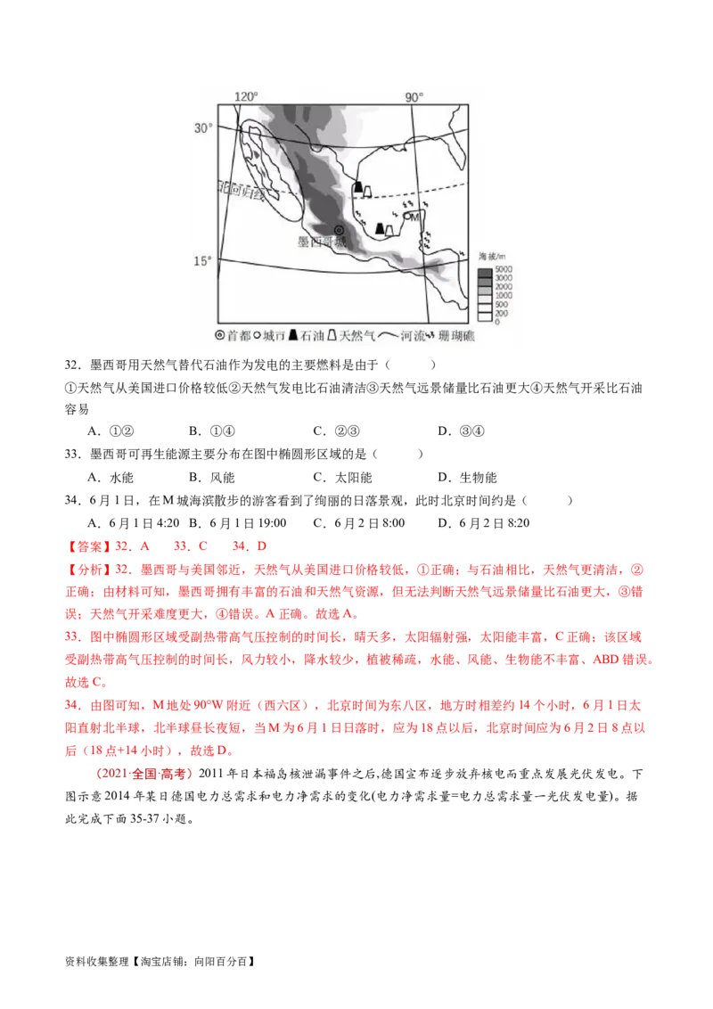 专题15资源、环境与区域发展-学易金卷：五年（2019-2023）高考地理真题分项汇编（解析版）_通用版（老高考）复习资料_2024年复习资料