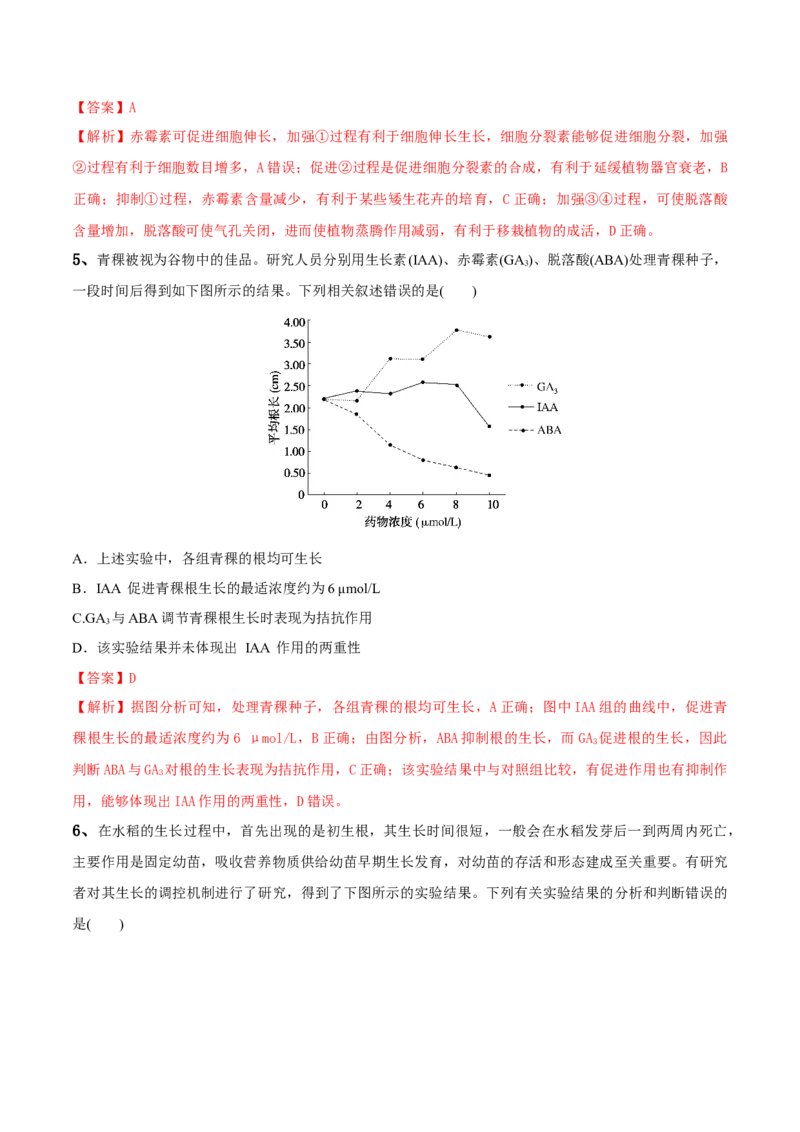 第13讲植物生命活动的调节（讲义）解析版_2024年新高考资料_2.2024二轮复习_2024年高考生物二轮复习讲练测（新教材新高考）