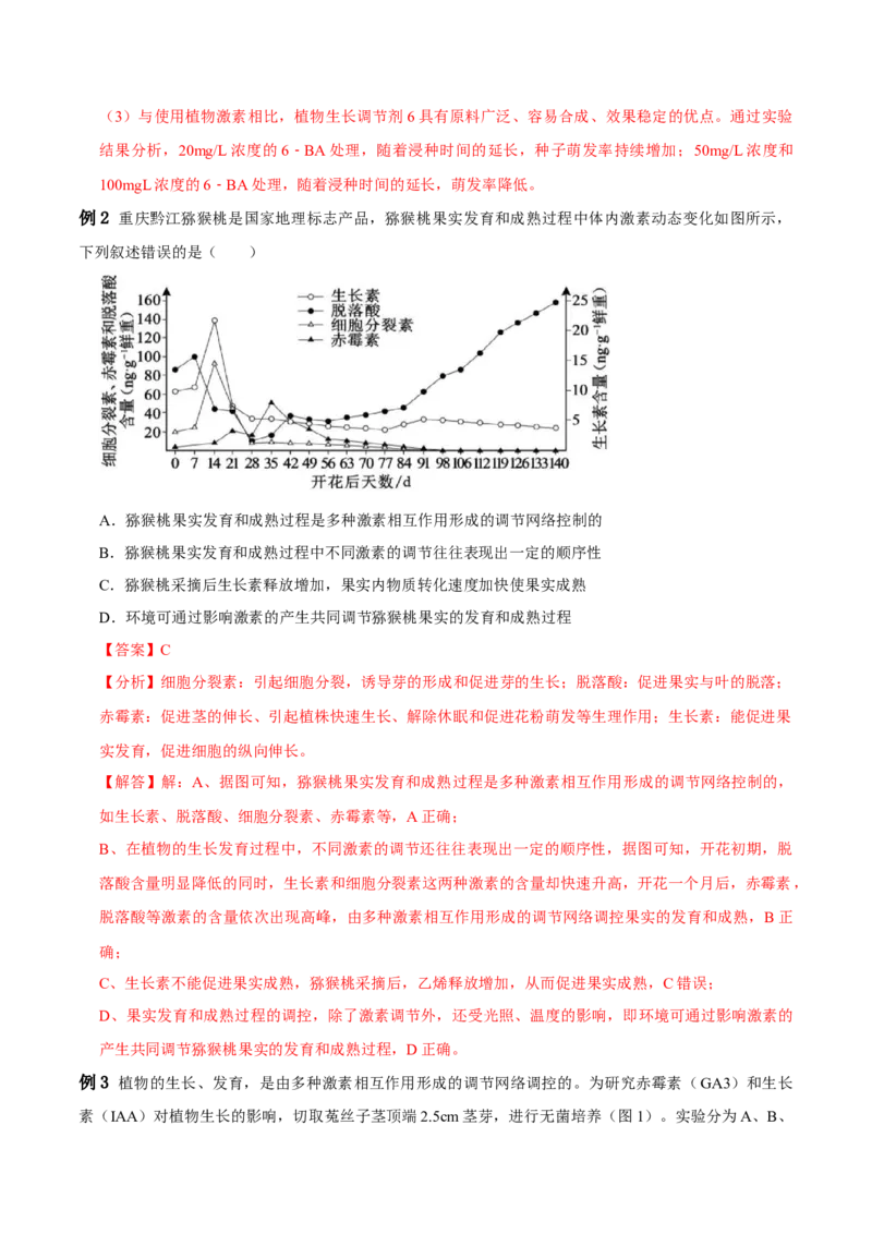 第13讲植物生命活动的调节（讲义）解析版_2024年新高考资料_2.2024二轮复习_2024年高考生物二轮复习讲练测（新教材新高考）
