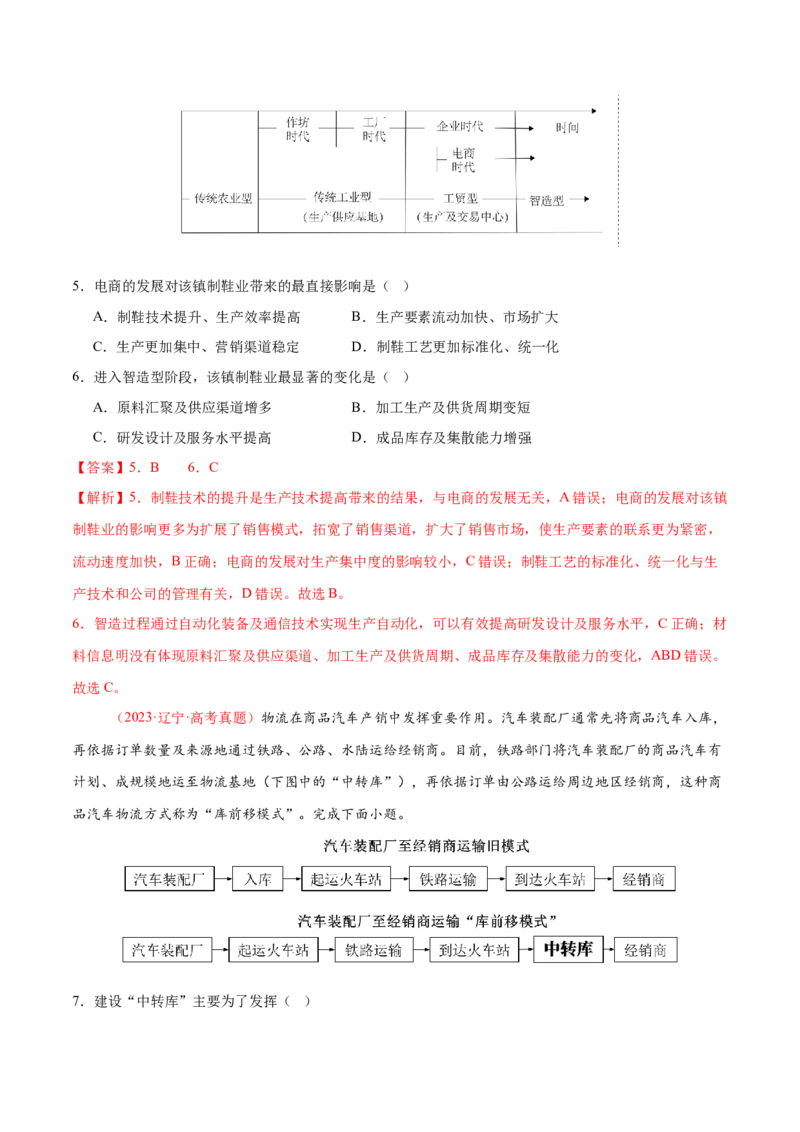 微专题农业技术、市场竞争力、新型服务业（练习）（解析版）_2025年新高考资料_二轮复习_01高考语文等多个文件_上好课2025年高考地理二轮复习讲练测（新高考通用）