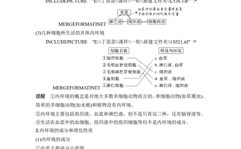 第22讲人体内环境稳态及实例_2024年新高考资料_1.2024一轮复习_2024年高考生物一轮复习讲义（新人教版）_另附1套Word版题库_选择性必修1_第八单元稳态与调节