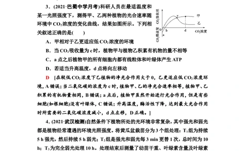 [13326485]备考2023生物课时分层作业10　光合作用与能量转化(Ⅱ)(含解析）_新高考复习资料_2023年新高考复习资料_专项复习_备考2023新高考生物课时分层作业
