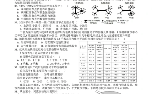 第9讲：交通运输布局及其影响（答案在最后一行，无解析）_通用版（老高考）复习资料_2024年复习资料_2024届高考地理一轮复习配套练习小题狂练（答案在最后一行，无解析）