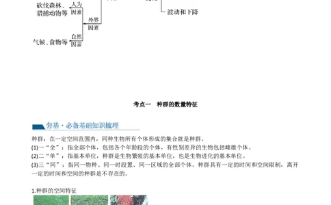 第33讲种群及其动态（讲义）（学生版）_2024年新高考资料_1.2024一轮复习_2024年高考生物一轮复习讲练测（新教材新高考）