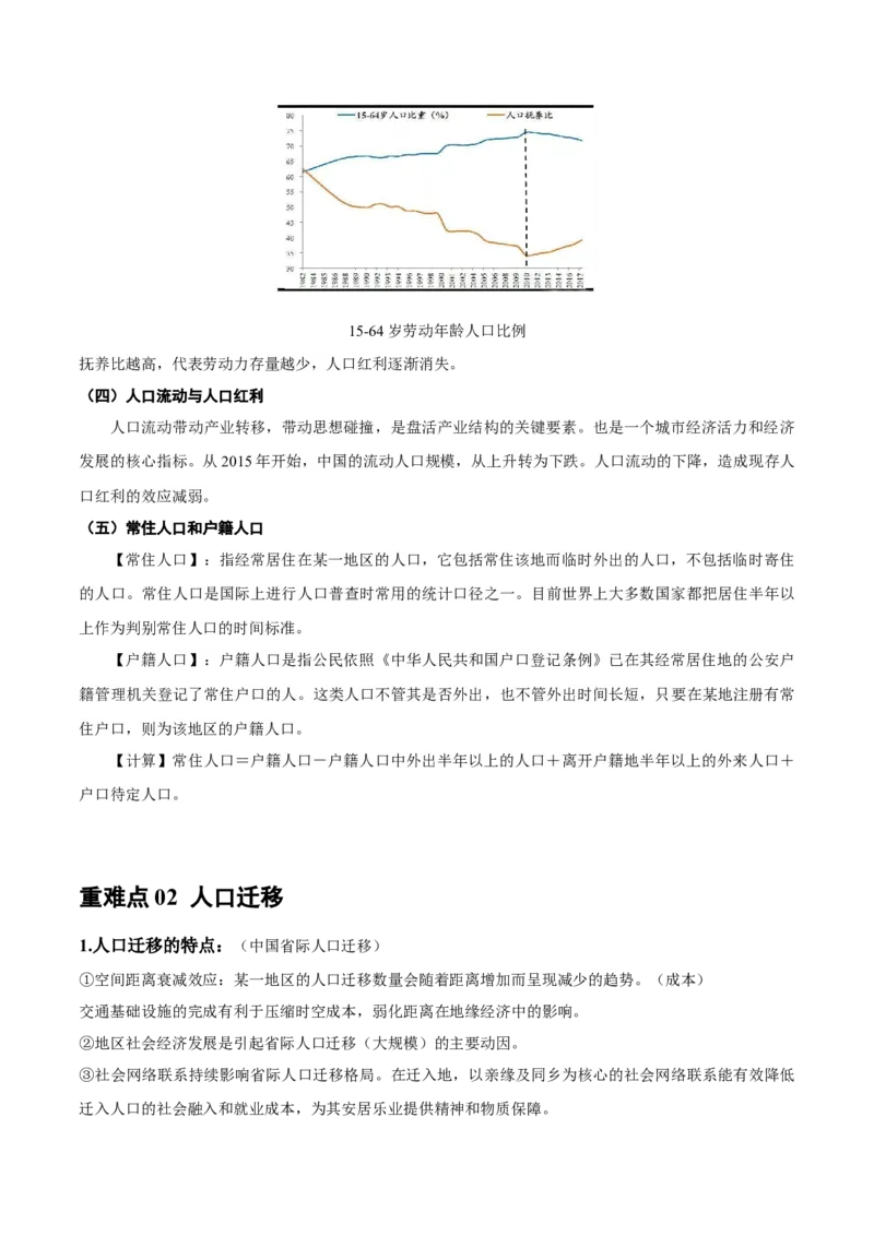 重难点07人口迁移和人口发展（解析版）_2025年新高考资料_二轮复习_01高考语文等多个文件_2025年高三地理高考二轮复习专项提升_重点&middot;难点&middot;热点专练（分地区）_广东专用