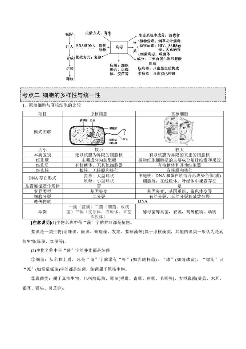 GKSW150_第1讲走近细胞-备战2022年高考生物一轮复习精品讲义（人教版）(解析版)_新高考复习资料_2022年新高考复习资料_备战2022新高考生物一轮复习精品讲义（人教版）