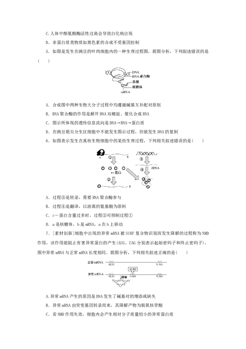 2023版新教材高考生物微专题小练习专练52基因的表达202208091220_通用版（老高考）复习资料_2023年复习资料_一轮复习_2023届高考生物一轮微专题100练