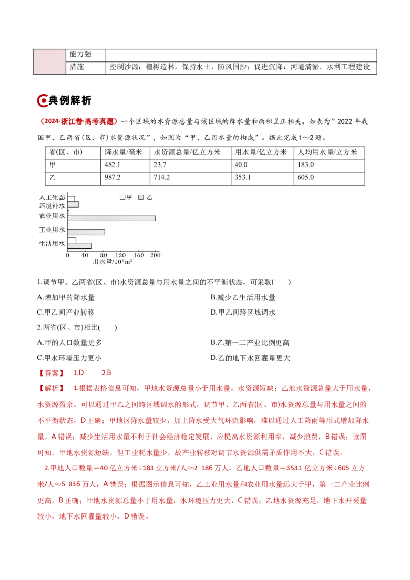 重难点04陆地水环境（解析版）_2025年新高考资料_二轮复习_01高考语文等多个文件_2025年高三地理高考二轮复习专项提升_重点&middot;难点&middot;热点专练（分地区）_新高考通用