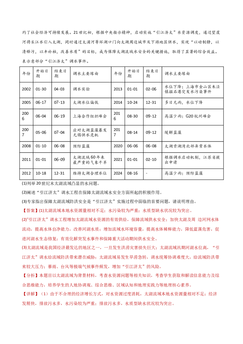 重难点04陆地水环境（解析版）_2025年新高考资料_二轮复习_01高考语文等多个文件_2025年高三地理高考二轮复习专项提升_重点&middot;难点&middot;热点专练（分地区）_新高考通用