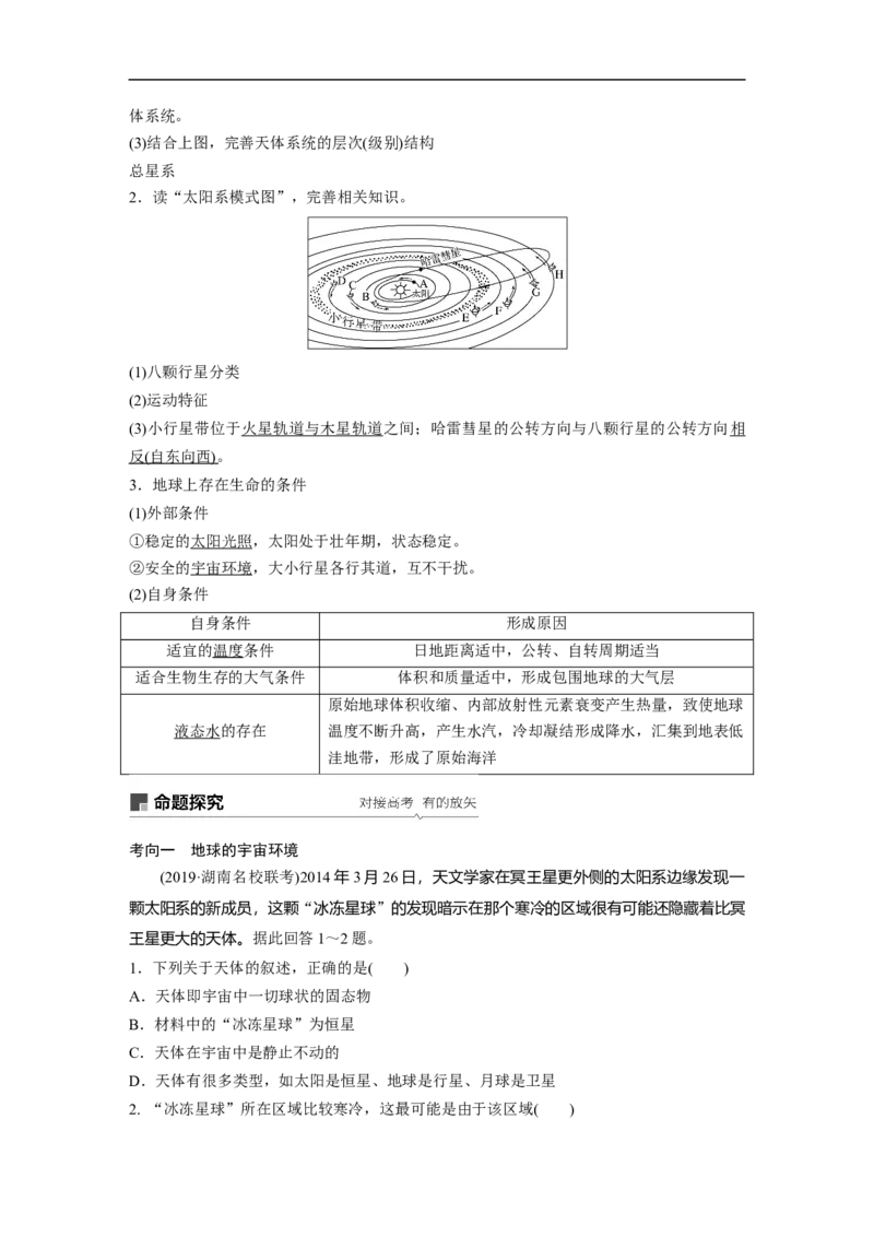 05必修①第2章行星地球第3讲宇宙中的地球及圈层结构　太阳对地球的影响_通用版（老高考）复习资料_2023年复习资料_地理高三一轮复习系列_587