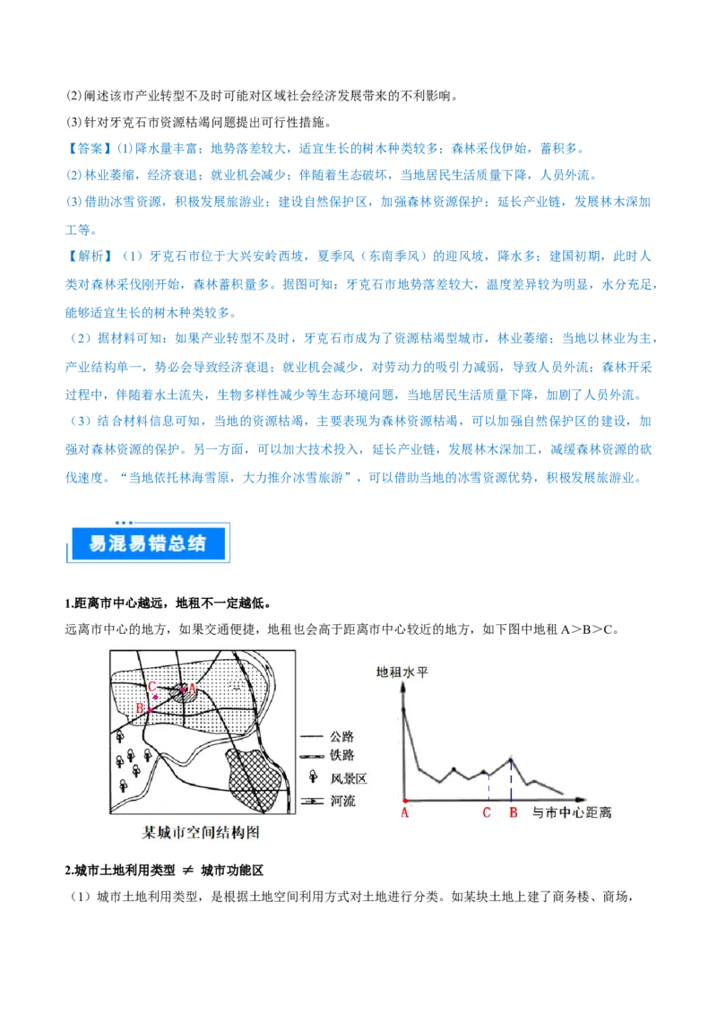 重难点专题11城市发展（解析版）_2025年新高考资料_二轮复习_2025年高三地理高考二轮复习专项提升（新高考通用）3405802_重点&middot;难点&middot;热点专练（分地区）_上海专用