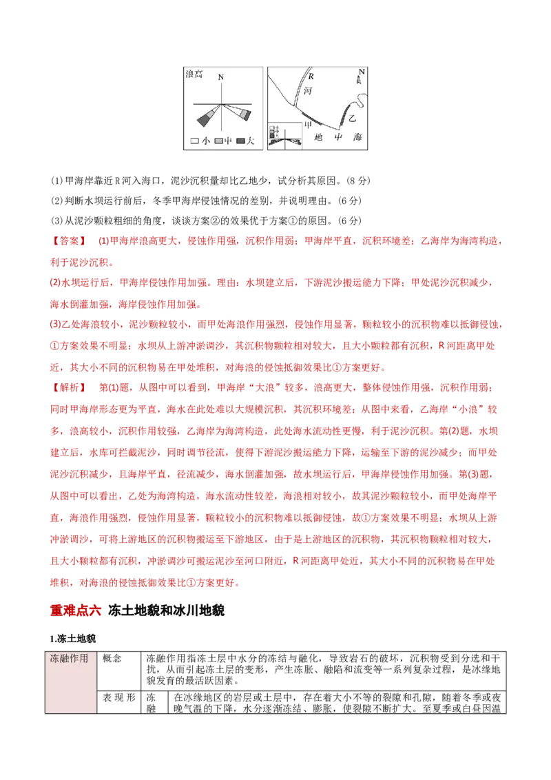 重难点03地表形态的变化（解析版）_2025年新高考资料_二轮复习_2025年高三地理高考二轮复习专项提升（新高考通用）3405802_重点&middot;难点&middot;热点专练（分地区）_新高考通用
