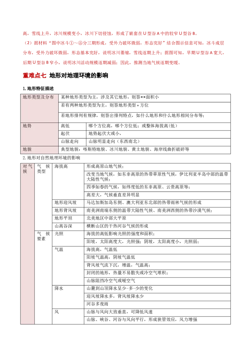 重难点03地表形态的变化（解析版）_2025年新高考资料_二轮复习_2025年高三地理高考二轮复习专项提升（新高考通用）3405802_重点&middot;难点&middot;热点专练（分地区）_新高考通用