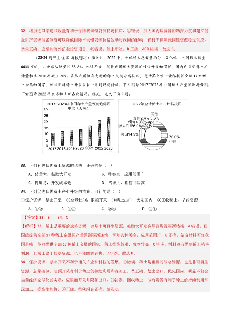 重难点17自然资源开发与国家安全（解析版）_2025年新高考资料_二轮复习_01高考语文等多个文件_2025年高三地理高考二轮复习专项提升_重点&middot;难点&middot;热点专练（分地区）_天津专用