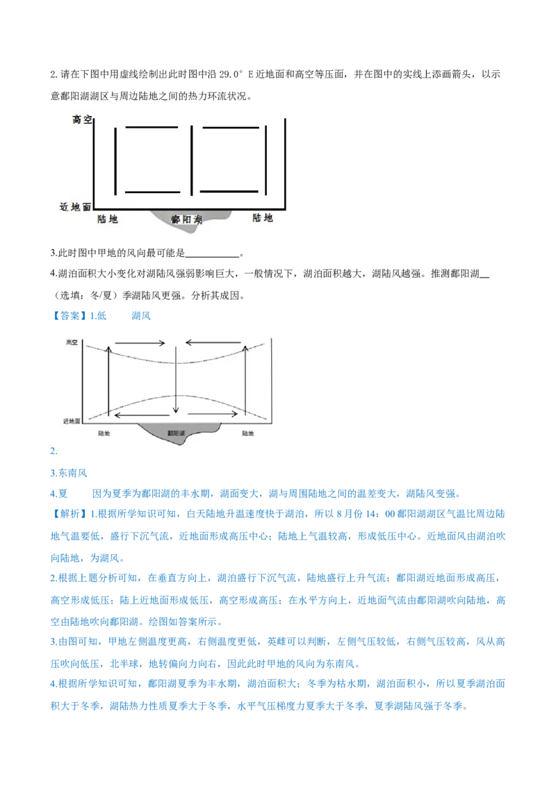 重难点专题02大气受热过程与气温（解析版）_2025年新高考资料_二轮复习_2025年高三地理高考二轮复习专项提升（新高考通用）3405802_重点&middot;难点&middot;热点专练（分地区）_上海专用