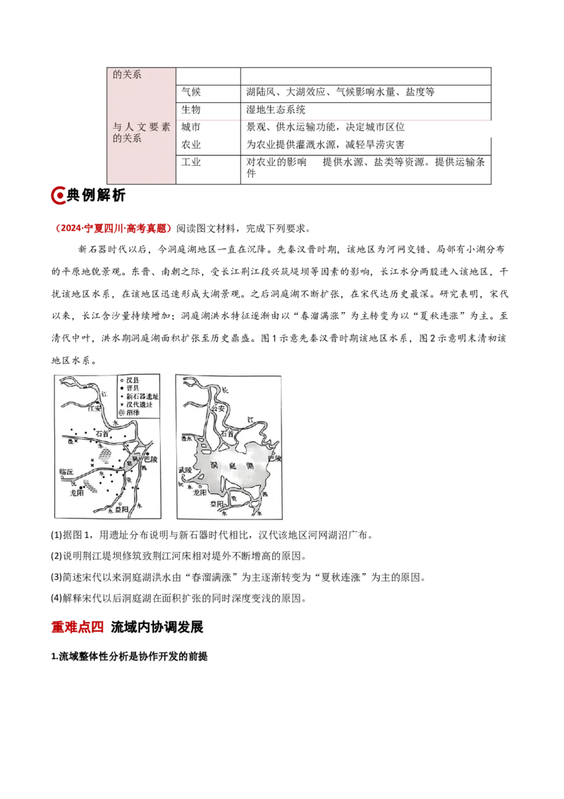 重难点04陆地水环境（原卷版）_2025年新高考资料_二轮复习_2025年高三地理高考二轮复习专项提升（新高考通用）3405802_重点&middot;难点&middot;热点专练（分地区）_新高考通用