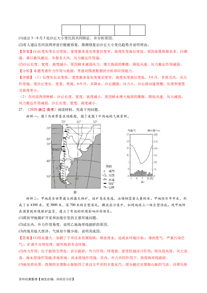 专题06自然环境的整体性与差异性-学易金卷：五年（2019-2023）高考地理真题分项汇编（解析版）_通用版（老高考）复习资料_2024年复习资料