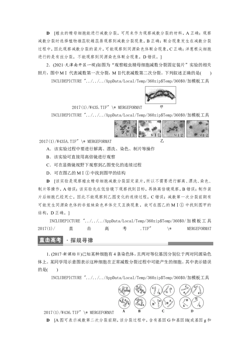 [12533082]高中生物一轮复习学案：第12讲　减数分裂与受精作用_新高考复习资料_2023年新高考复习资料_一轮复习_精讲精练2023届新高考生物一轮复习学案
