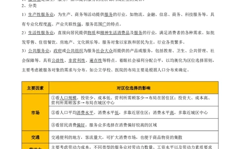 重难点15服务业区位选择与交通运输（原卷版）_2025年新高考资料_二轮复习_2025年高三地理高考二轮复习专项提升（新高考通用）3405802_重点&middot;难点&middot;热点专练（分地区）_天津专用