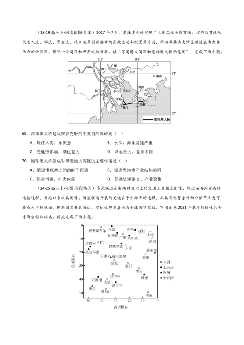 重难点15服务业区位选择与交通运输（原卷版）_2025年新高考资料_二轮复习_2025年高三地理高考二轮复习专项提升（新高考通用）3405802_重点&middot;难点&middot;热点专练（分地区）_天津专用