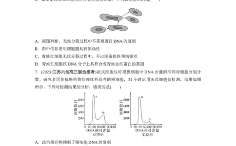 第4单元　课时练1　细胞的增殖_2024年新高考资料_1.2024一轮复习_2024年高考生物一轮复习讲义（新人教版）_学生版在此文件夹_一轮复习69练_第四单元　细胞的生命历程