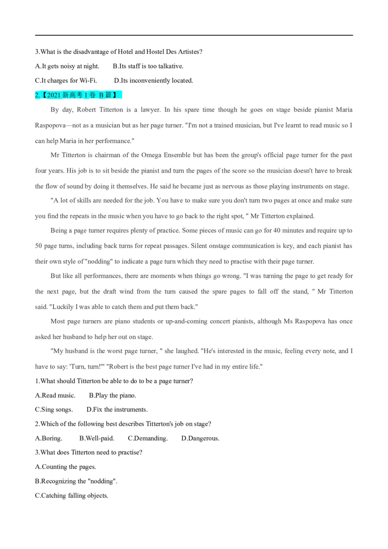 考点27-阅读理解细节理解题（重难题型）（原卷版）备战2023年高考英语一轮复习考点帮（全国通用）_03高考英语_通用版（老高考）复习资料_2023年复习资料_一轮复习