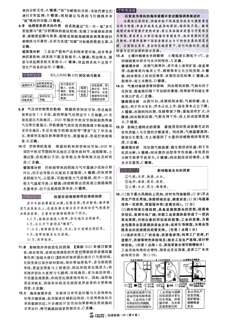 地理6维解析册_第六期史地政_9-地理金考卷特快专递第6期《一模精选卷》