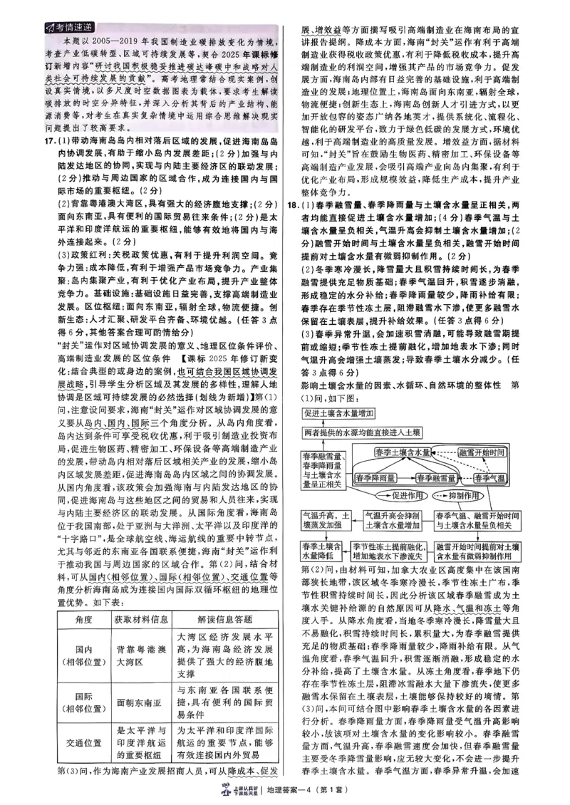地理6维解析册_第六期史地政_9-地理金考卷特快专递第6期《一模精选卷》