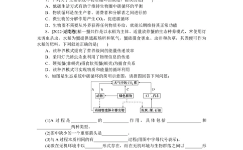 专练94　生态系统的物质循环_新高考复习资料_2023年新高考复习资料_专项复习_2023《微专题&middot;小练习》&middot;生物&middot;新教材&middot;XL-7