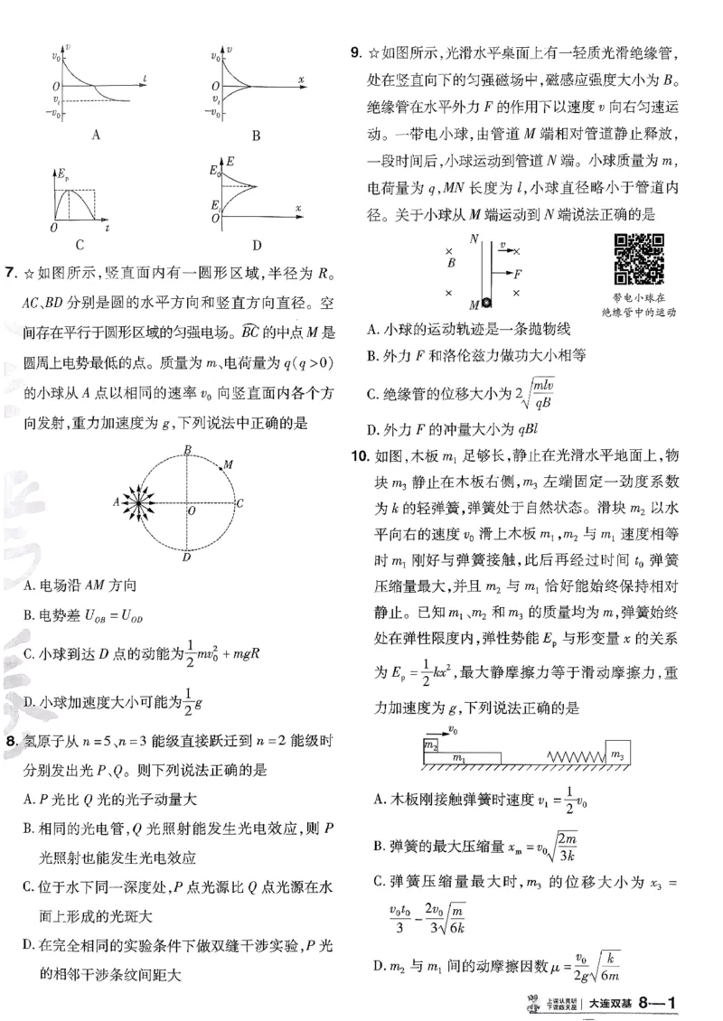 2026物理金考卷特快专递第6期《一模精选卷》试题册_第六期物化生_2026物理金考卷特快专递第6期《一模精选卷》