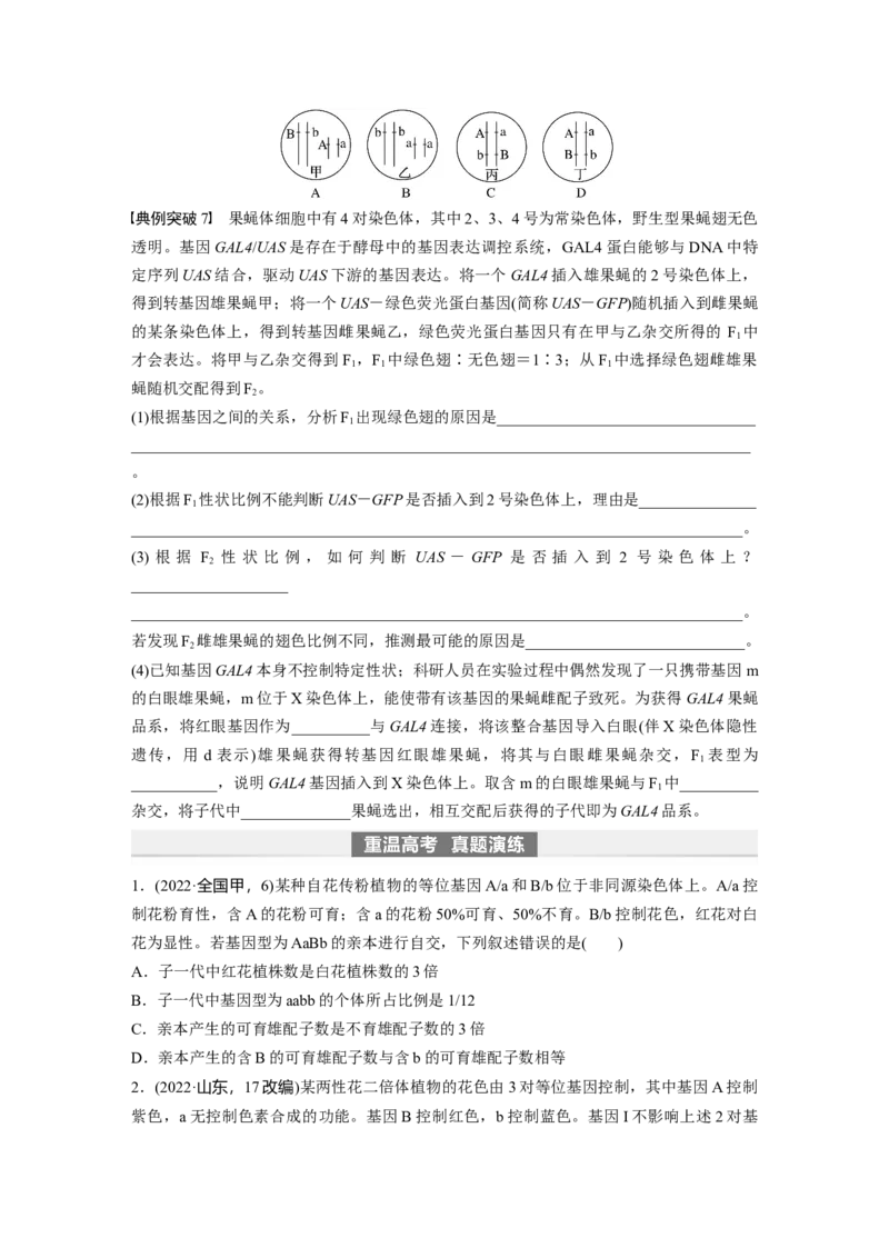 第5单元　第6课时　基因自由组合定律拓展题型突破_2024年新高考资料_1.2024一轮复习_2024年高考生物一轮复习讲义（新人教版）_学生版在此文件夹_大一轮复习讲义
