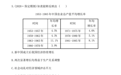 课题26社会主义建设在探索中曲折发展作业_07高考历史_新高考复习资料_2022年新高考复习资料_2022届一轮复习讲练结合7.11更新_系列1_课题26社会主义建设在探索中曲折发展