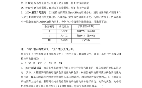 第5单元　第5课时　基因自由组合定律基础题型突破_2024年新高考资料_1.2024一轮复习_2024年高考生物一轮复习讲义（新人教版）_学生版在此文件夹_大一轮复习讲义