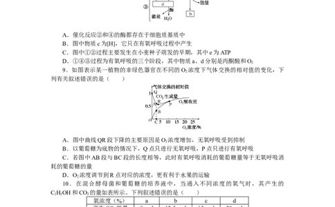 专练91　细胞的能量供应和利用综合练_通用版（老高考）复习资料_2023年复习资料_专项复习_2023《微专题&middot;小练习》&middot;生物