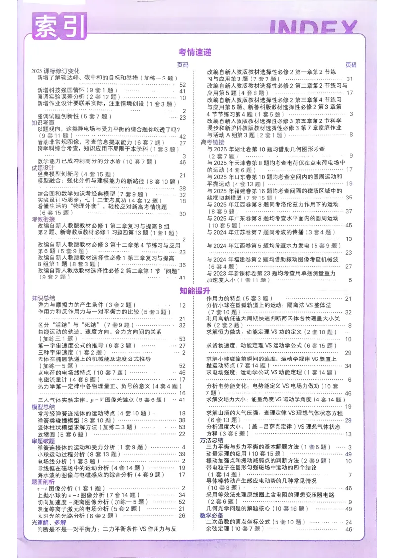 2026物理金考卷特快专递第6期《一模精选卷》答案册_第六期物化生_2026物理金考卷特快专递第6期《一模精选卷》
