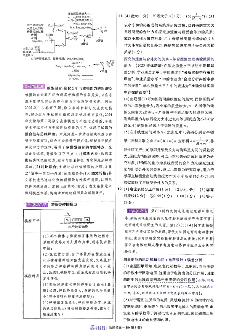 2026物理金考卷特快专递第6期《一模精选卷》答案册_第六期物化生_2026物理金考卷特快专递第6期《一模精选卷》
