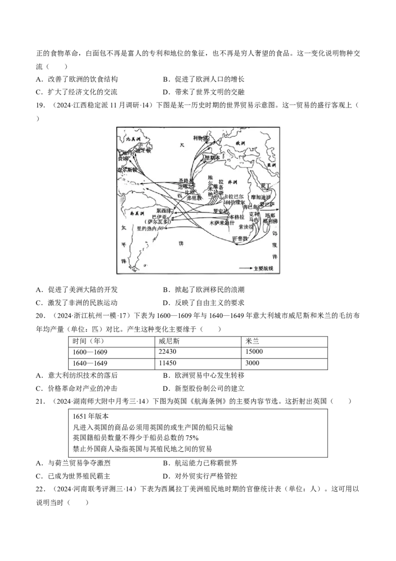 重难点10资本主义的早期扩张与亚非拉的民族解放运动（原卷版）_新高考复习资料_2024年新高考复习资料_专项复习资料_❤2024年高考历史热点&middot;重点&middot;难点专练（新高考专用）