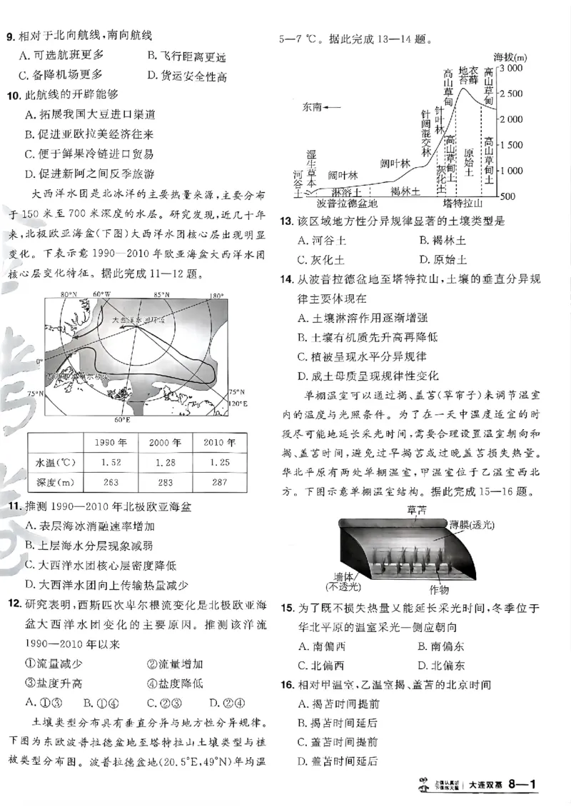 地理第6期一模精选卷A4_第六期史地政_9-地理金考卷特快专递第6期《一模精选卷》