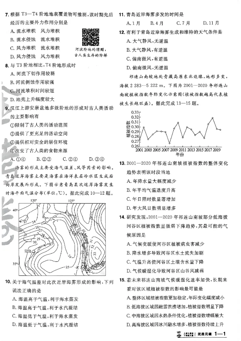 地理第6期一模精选卷A4_第六期史地政_9-地理金考卷特快专递第6期《一模精选卷》
