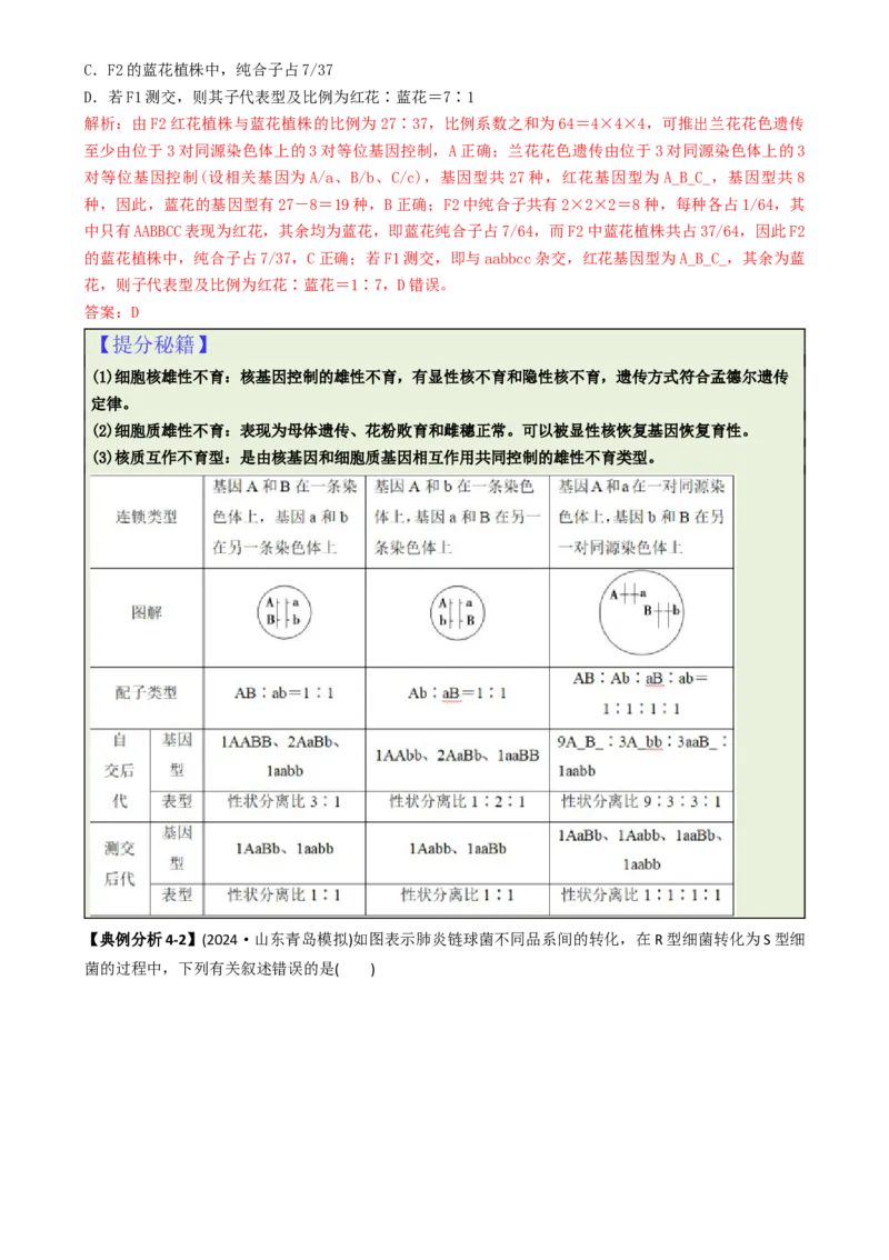 专题01基础知识型选择题（解析版）_2025年新高考资料_二轮复习_2025年高考生物二轮热点题型归纳与变式演练（新高考通用）3404350