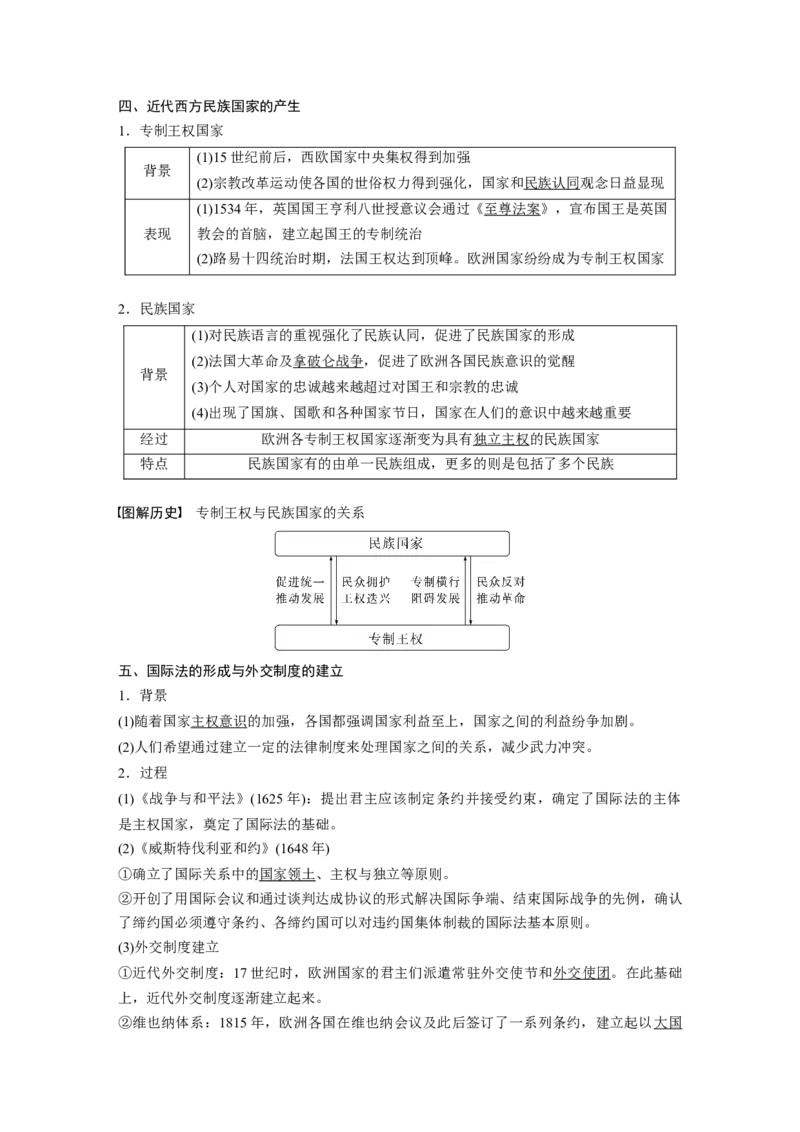 2023年高考历史一轮复习（部编版新高考）第17讲课题47　近代西方的文官制度、民族国家与国际法的发展_新高考复习资料_2023年新高考复习资料_2023新高考大一轮复习讲义