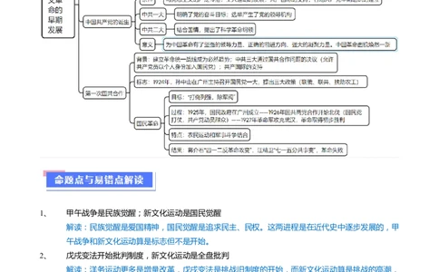 重难点06民国与北洋时期：革命与动荡中前行（解析版）_新高考复习资料_2024年新高考复习资料_专项复习资料_❤2024年高考历史热点&middot;重点&middot;难点专练（新高考专用）