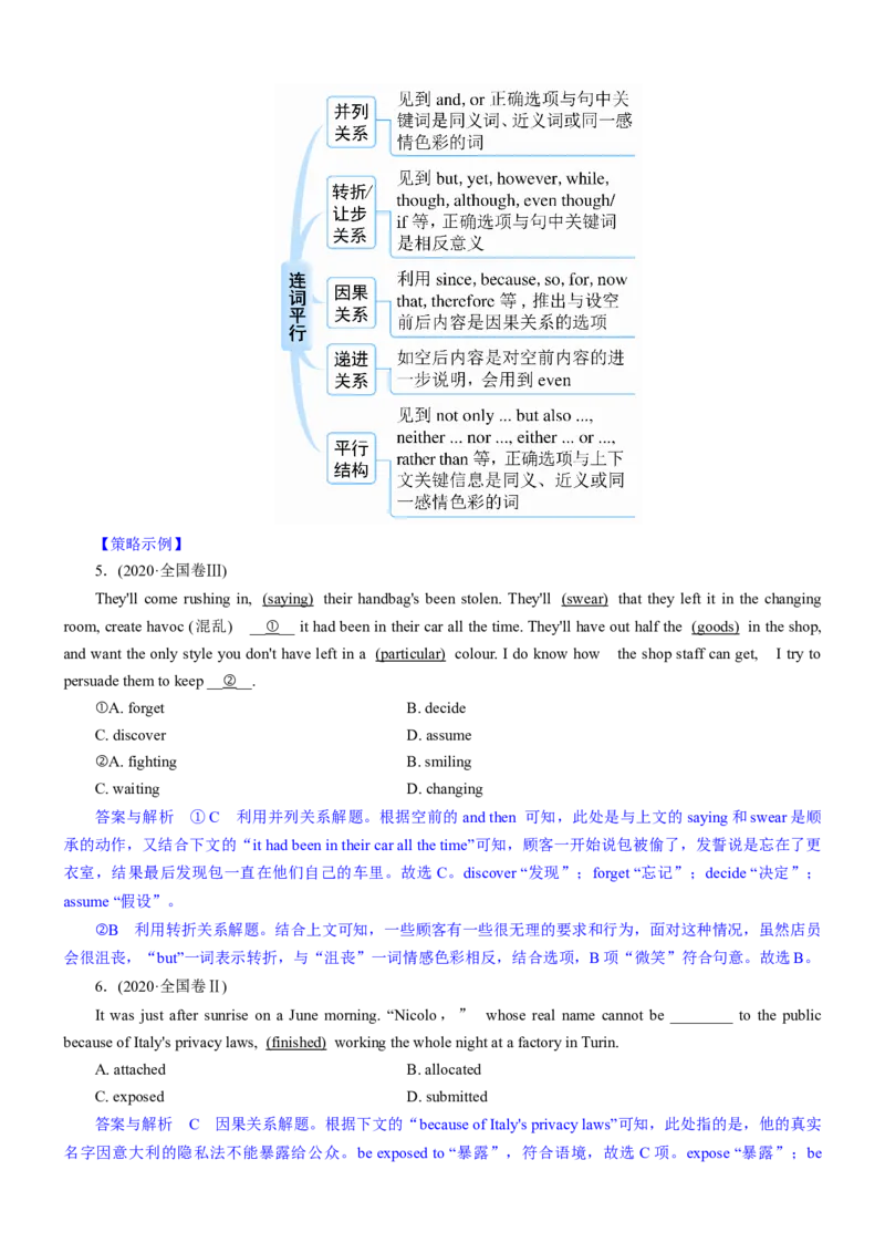 考向56优化记叙文(夹叙夹议)完形填空解答5策略(原卷版)-备战2022年高考英语一轮复习考点微专题_03高考英语_新高考复习资料_2022年新高考资料_2022年新高考英语一轮复习