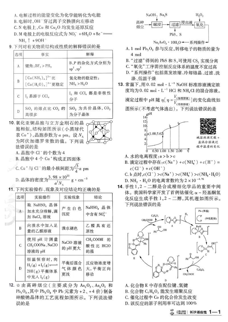 2026化学金考卷特快专递第6期《一模精选卷》试题册_第六期物化生_2026化学金考卷特快专递第6期《一模精选卷》