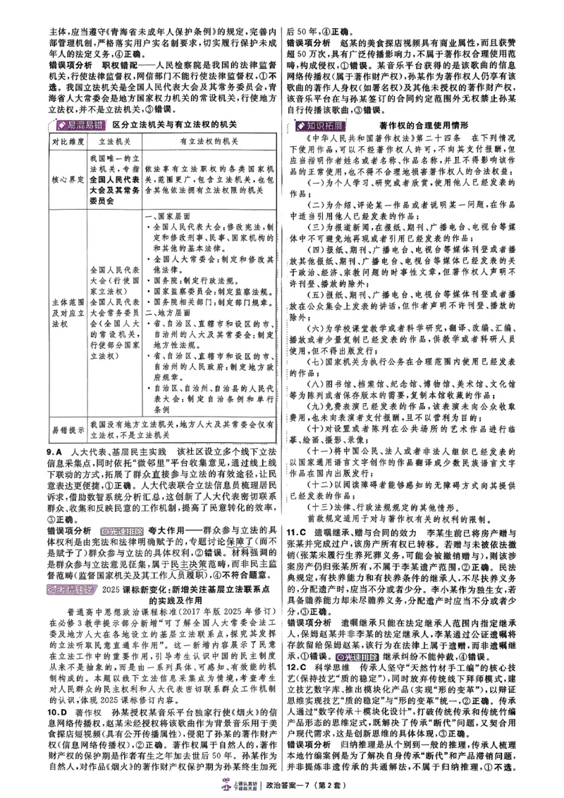 政治第6期一模精选卷A4_第六期史地政_8-政治金考卷特快专递第6期《一模精选卷》