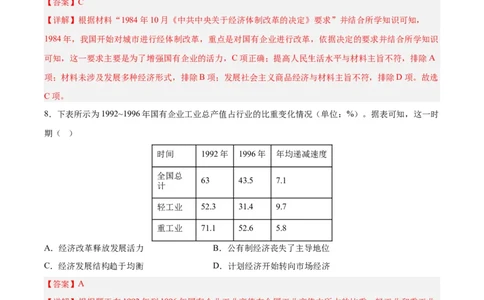 考点巩固卷10改革开放与社会主义现代化建设（解析版）_07高考历史_新高考复习资料_2024年新高考复习资料_一轮复习资料_完2024年高考历史一轮复习考点通关卷（新高考通用）