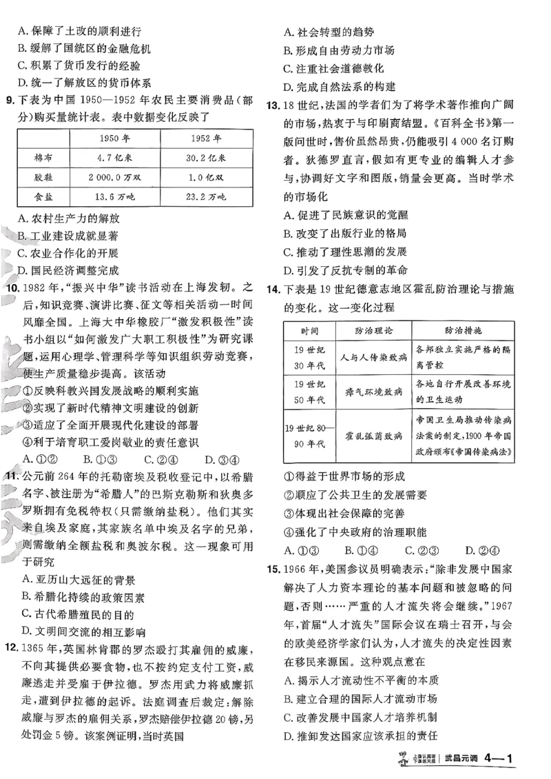 历史6维解析_第六期史地政_7-历史金考卷特快专递第6期《一模精选卷》