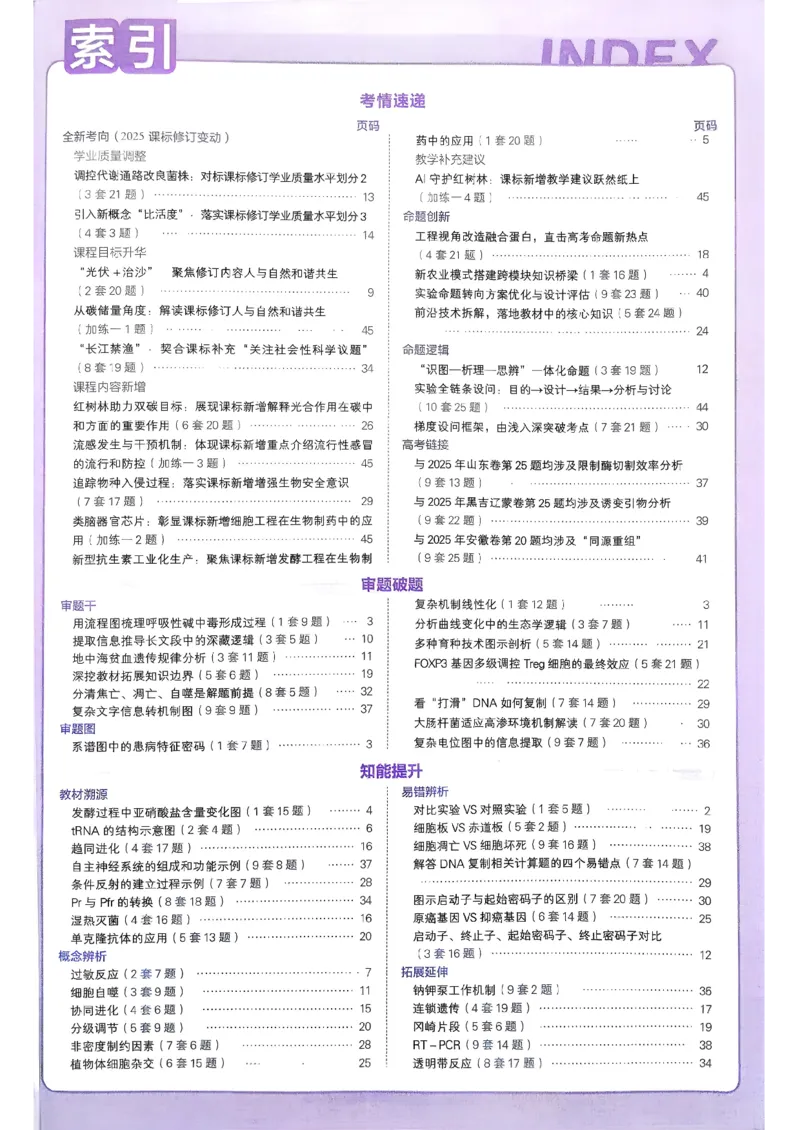 2026生物金考卷特快专递第6期《一模精选卷》答案册_第六期物化生_2026生物金考卷特快专递第6期《一模精选卷》